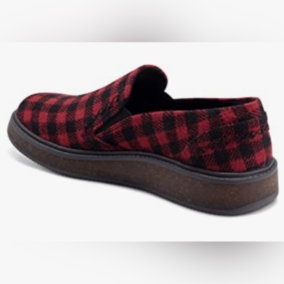 Earth Elements Abelia red buffalo plaid Slip Resistant slip‎ on Shoe Size 10 new - Picture 7 of 7